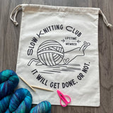Slow Knitting Club Project Bag - Medium
