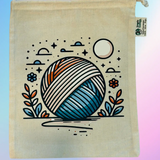 Drawstring Project Bag Yarn Under the Moonlight