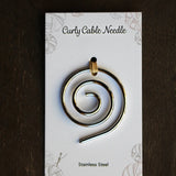 Curly Cable Needle - Silver
