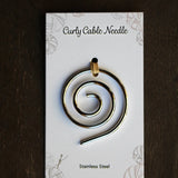 Curley Cable Needle - Silver