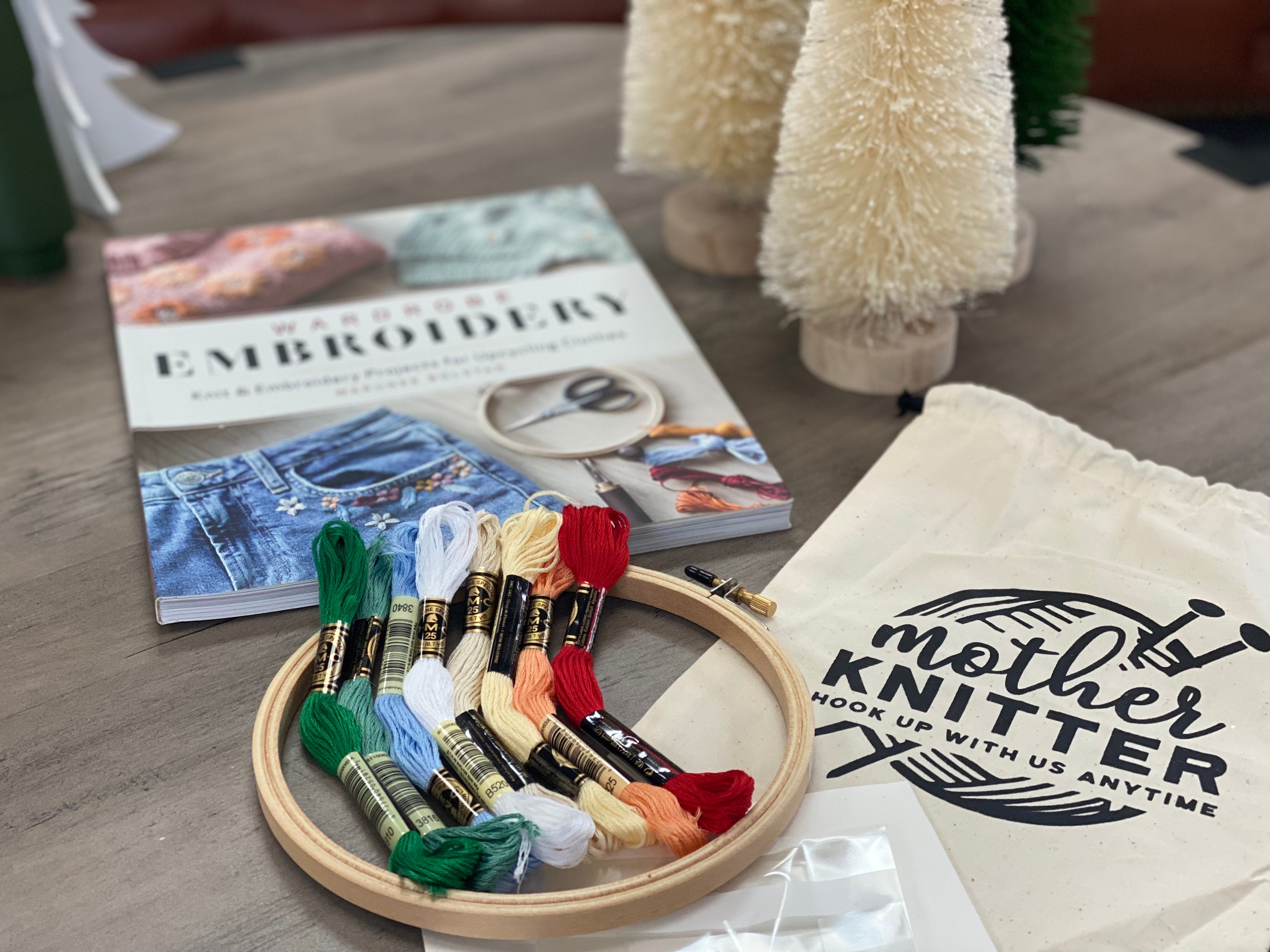 Mother Knitter Embroidery Kit